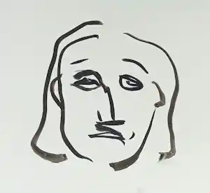 Georg Baselitz - Gotik - neun monumentale Bilder, publicatie met tekening vendu pour 125€ !