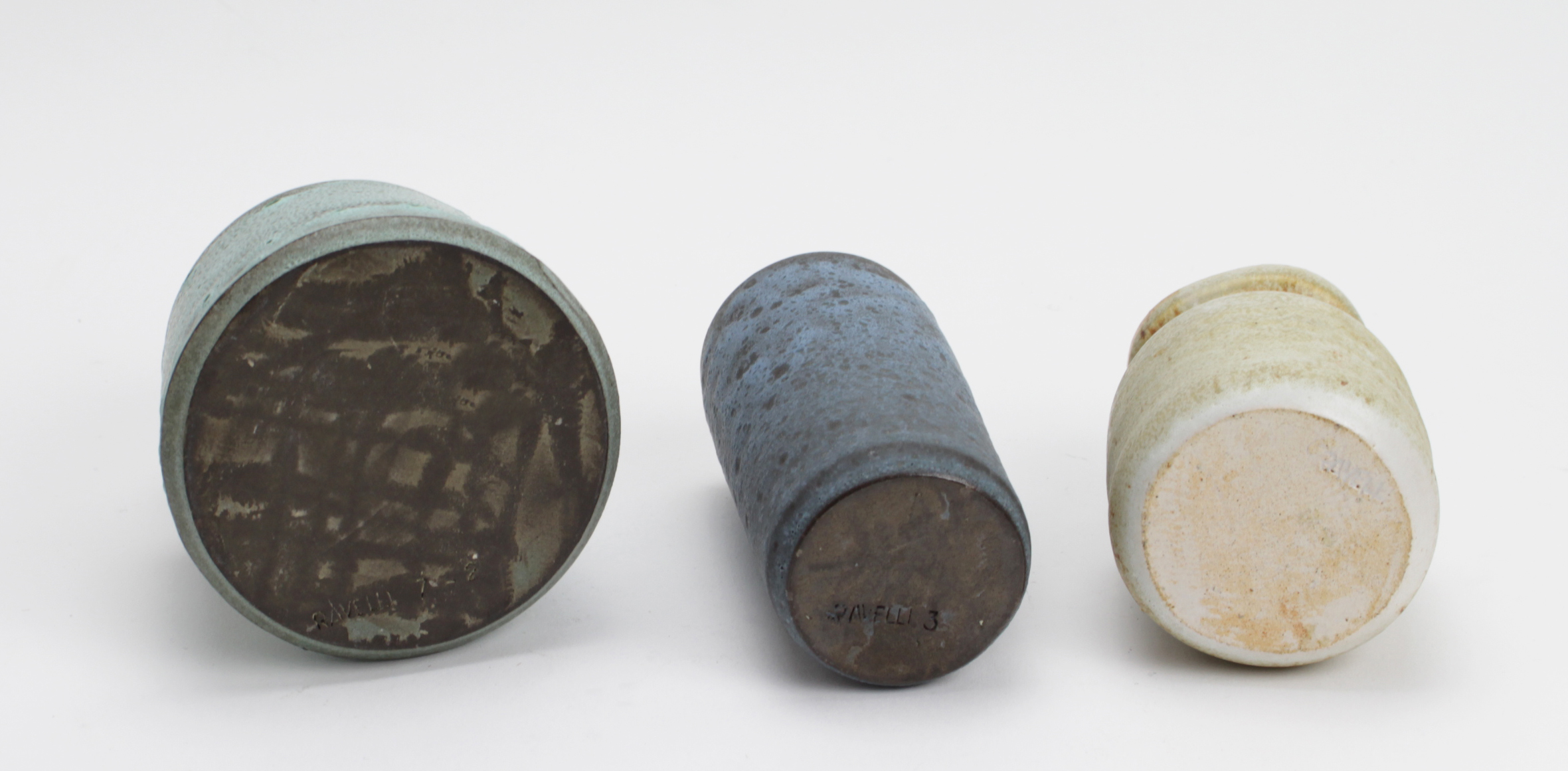 Potterie Ravelli - 3 aardewerk vaasjes kopen? Bied vanaf 15!