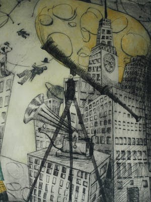 Margit Willems - Zeer grote ingelijste ets , When you dance, you do not Tango – 1989 - nr. 5 / 7 kopen? Bied vanaf 100!