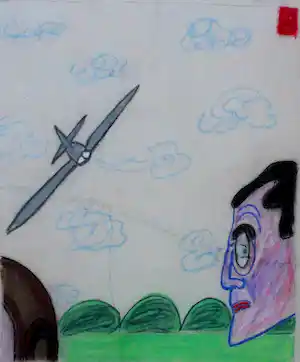 Alphons Freijmuth - Gouache op papier: De jongensdroom - 1977 vendu pour 100€ !