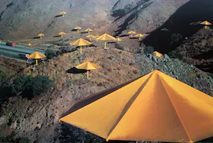 Christo - The Umbrella Project Japan - USA - 1984/91 , ongesignerde foto litho kopen? Bied vanaf 55!