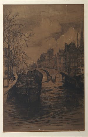 Johan D. Scherft - Ets, Amsterdam - Ingelijst kopen? Bied vanaf 1!