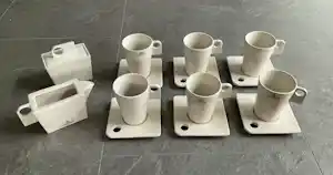 Royal Boch - MARC PAIRON - 8 delig koffieservies “ZEOSEN” verkocht voor € 39!