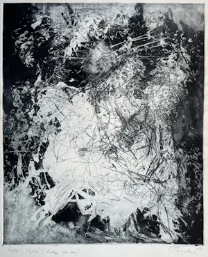 Fred Thieler - Frühe signierte Original Radierung 1962 - Probe - sehr rar - Informel kopen? Bied vanaf 250!