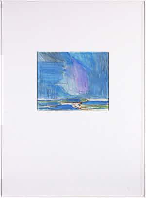 Paul Overhaus - Gemengde techniek, Boven wad - Ingelijst verkocht voor € 50!