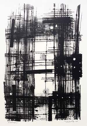 Wim Motz - Stellage, litho verkocht voor € 75!