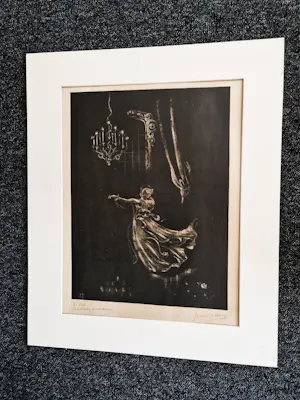 Jeanne Bieruma Oosting - Grote monochrome Lithografie "de Wals" 1938 - potloodgesigneerd - oplage 15! kaufen? Bieten Sie von 168!