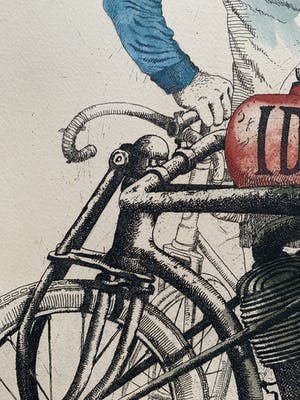Herman Berserik - Handgekleurde ets | 'Ideal olie rijdt Kelly' | 4 januari 1979 (UNIEKE BEWERKING) kopen? Bied vanaf 140!
