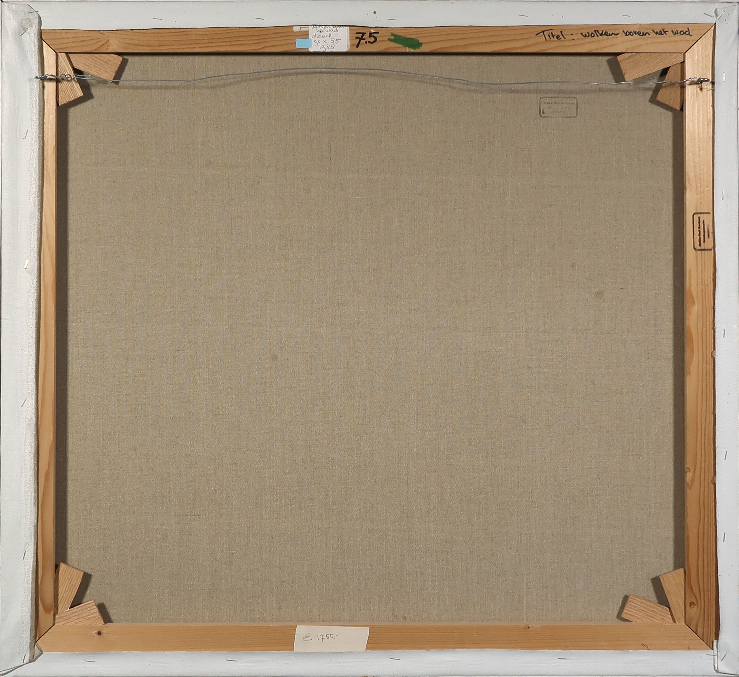 Paul Overhaus - Olieverf op doek, Wolken boven het wad - Ingelijst kopen? Bied vanaf 1!