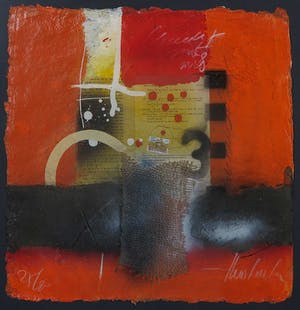 Theo Koster - Zeefdruk en collage, Three - Ingelijst kopen? Bied vanaf 35!