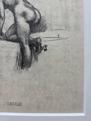 Felicien Rops - Seule. 1908. Ingelijst. kopen? Bied vanaf 89!