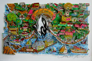 Charles Fazzino - 3D That Santa Barbara Weekend... kaufen? Bieten Sie von 650!