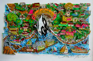 Charles Fazzino - 3D That Santa Barbara Weekend... vendu pour 553€ !