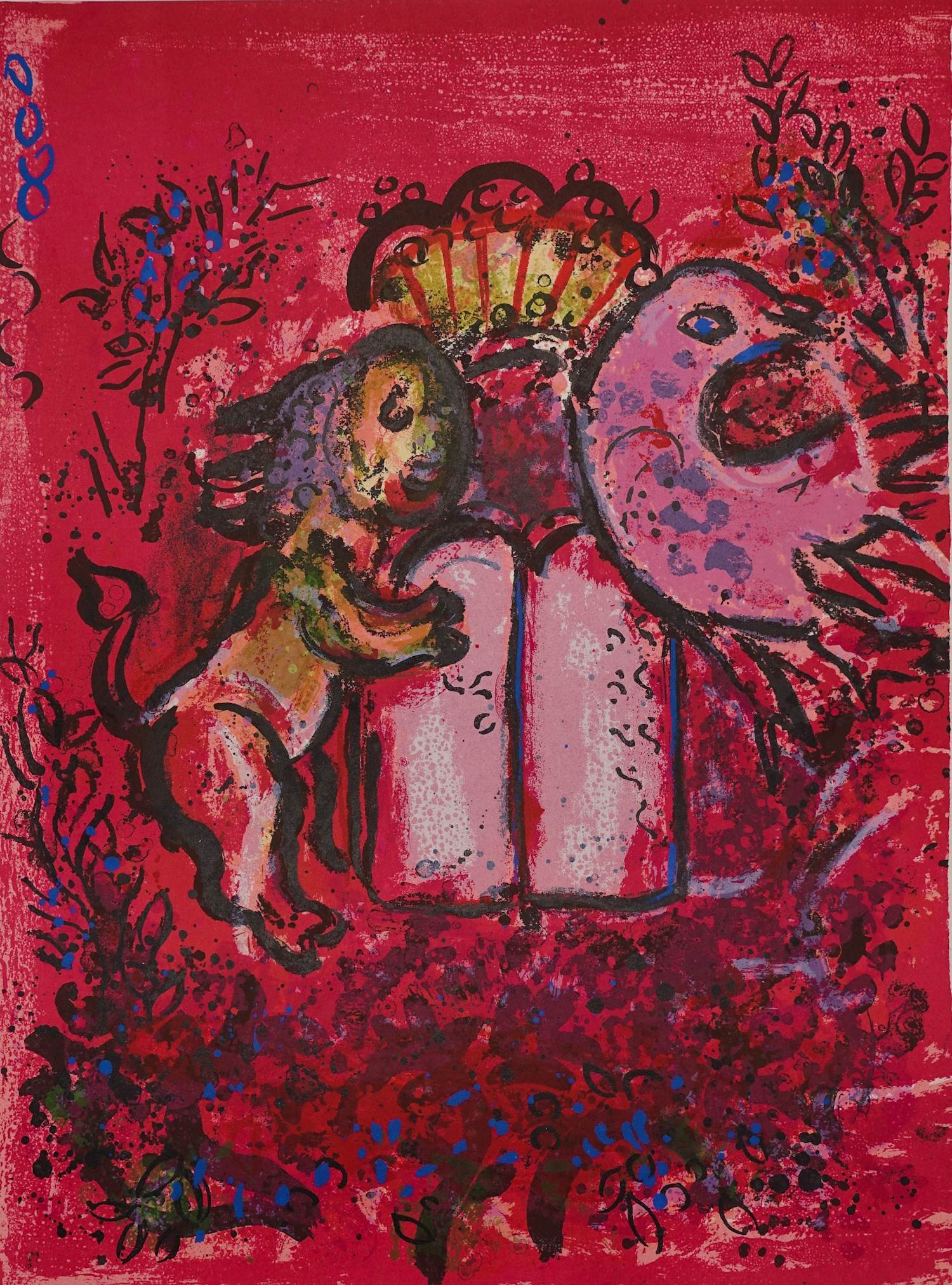 Marc Chagall - De Leeuw van Juda en de Tafelen van de Wet, Originele Lithografie, 1962 kaufen? Bieten Sie von 150!