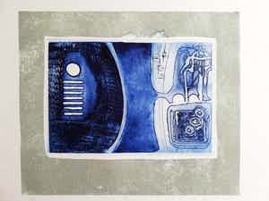 Jan Montyn - ABSTRACTIE / KLEURETS / 50x65cm / SIG / 1970 verkocht voor € 75!