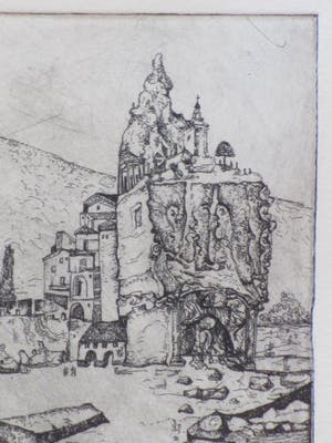 Ab Steenvoorden - Spaans landschap - Ets kopen? Bied vanaf 1!