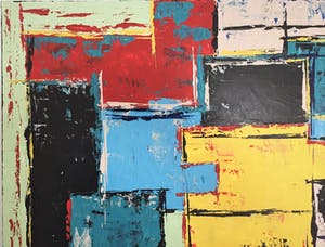 John Foppen - Multi Colours Symphony ........ # K02 . XL. GROOT. kopen? Bied vanaf 185!