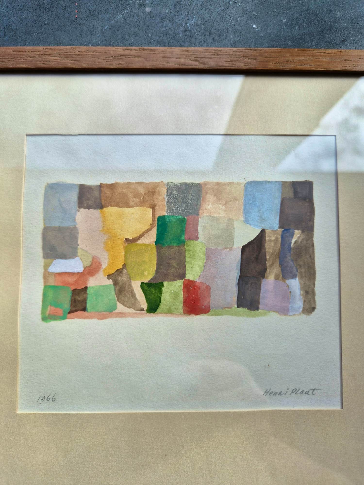 Henri Plaat - abstract kleurenspel kopen? Bied vanaf 25!