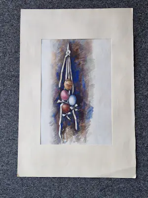 Johan Mekkink - Gesigneerde realistische Aquarel "Pasen" - 1980 - GROOT! kaufen? Bieten Sie von 47!
