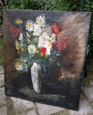 Leo van Waegeningh - Olieverf op doek , Bloemstilleven – Groot – ca. 1940 – Kunstzaal Kleykamp kopen? Bied vanaf 175!