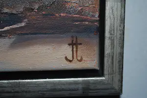 Johan Timmers - gemengde techniek in een fraaie lijst kopen? Bied vanaf 50!