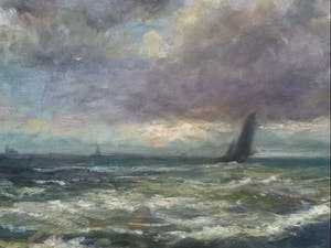 Louis Artan - 'Schip op zee' kopen? Bied vanaf 1295!