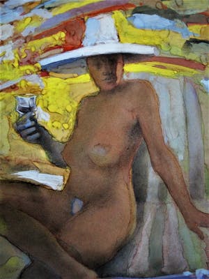 Niet of onleesbaar gesigneerd - Leuk jaren 50 Pastel "CopacaBana Brasil" gesigneerd kopen? Bied vanaf 10!