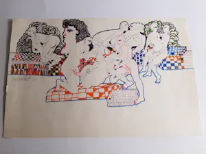 Ernst Vijlbrief - Stifttekening Expliciete erotische jaren 60 kopen? Bied vanaf 45!