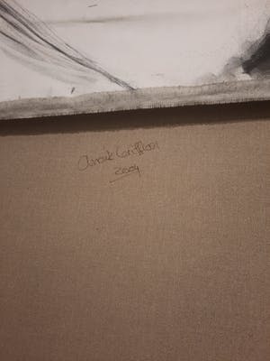 Anouk Griffioen - Vrouwenportret houtskool op doek kopen? Bied vanaf 150!