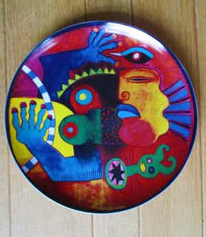 Clemens Briels - Kleurrijk bord verkocht voor € 35!