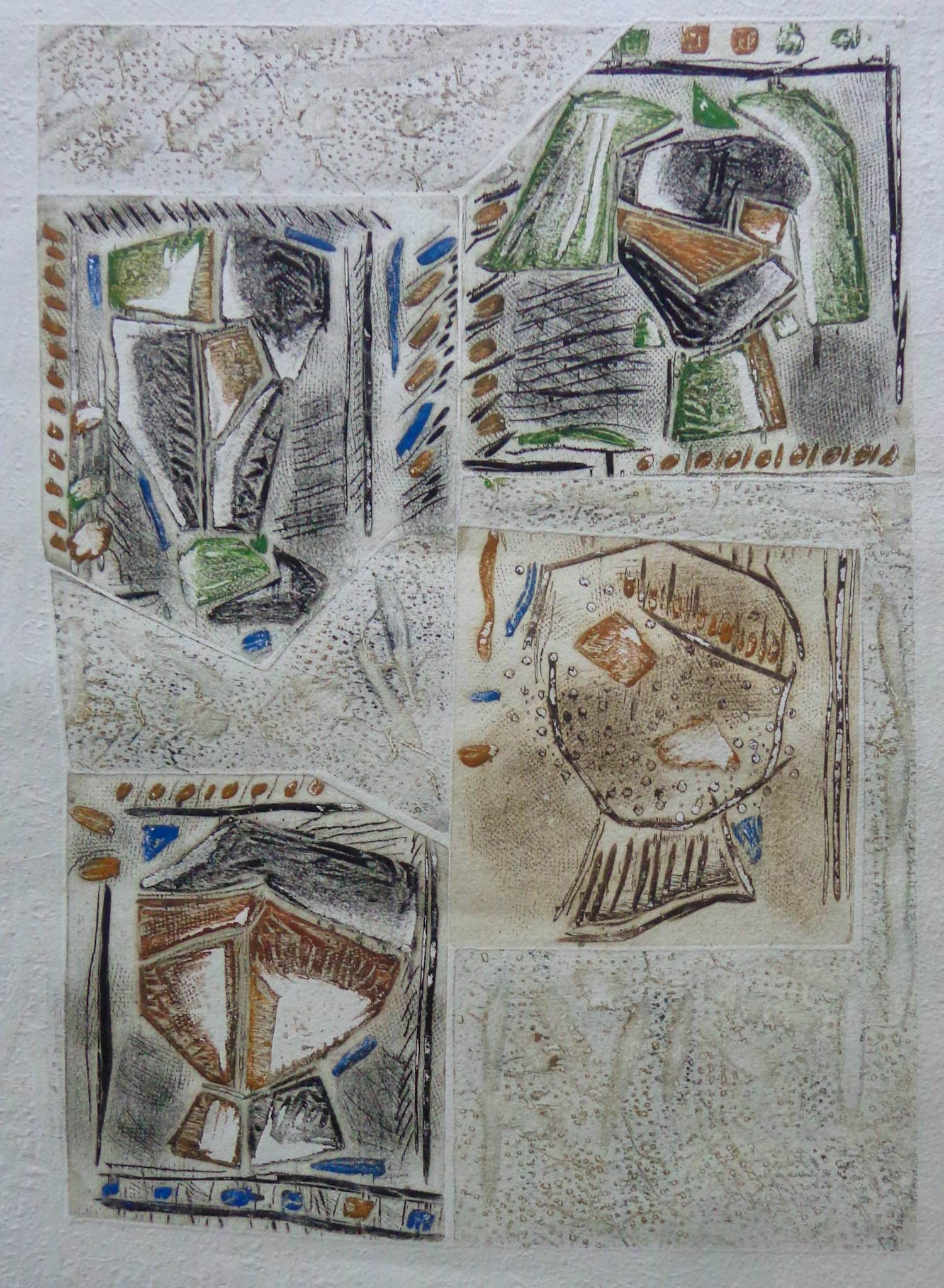 Louttre B. - PORTRAIT DE FAMILLE / CARBORUNDUM / 66x51cm / SIG kopen? Bied vanaf 45!