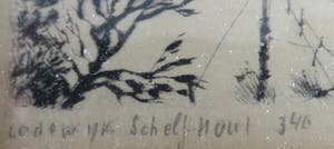 Lodewijk Schelfhout - Winterlandschap met knotwilg kopen? Bied vanaf 25!