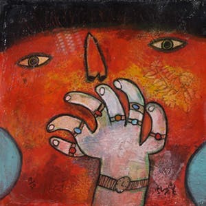 Shahid Parvez - Zeefdruk, Ringen (op spieraam) kopen? Bied vanaf 40!