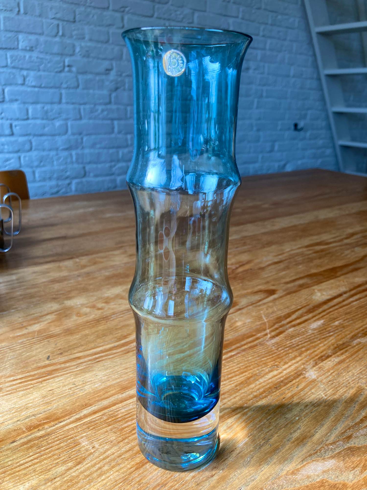 Bo Borgstrom - Bo Borgström voor Åseda - Glass Art - Bamboe vaas - jaren 60 Zweden. kopen? Bied vanaf 55!