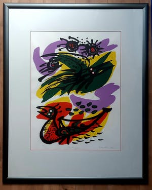 Anton Rooskens - "Printemps" in grote uitvoering van Galerie Krikhaar uit 1972 kopen? Bied vanaf 245!