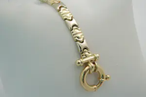 43 - Mooie, zo goed als nieuw 14 krt bi-color gouden armband - Bulgari model kopen? Bied vanaf 550!