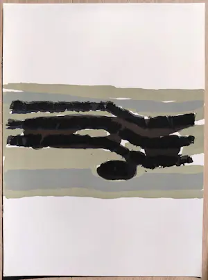 Raoul Ubac - Abstracte compositie, originele litho kopen? Bied vanaf 55!