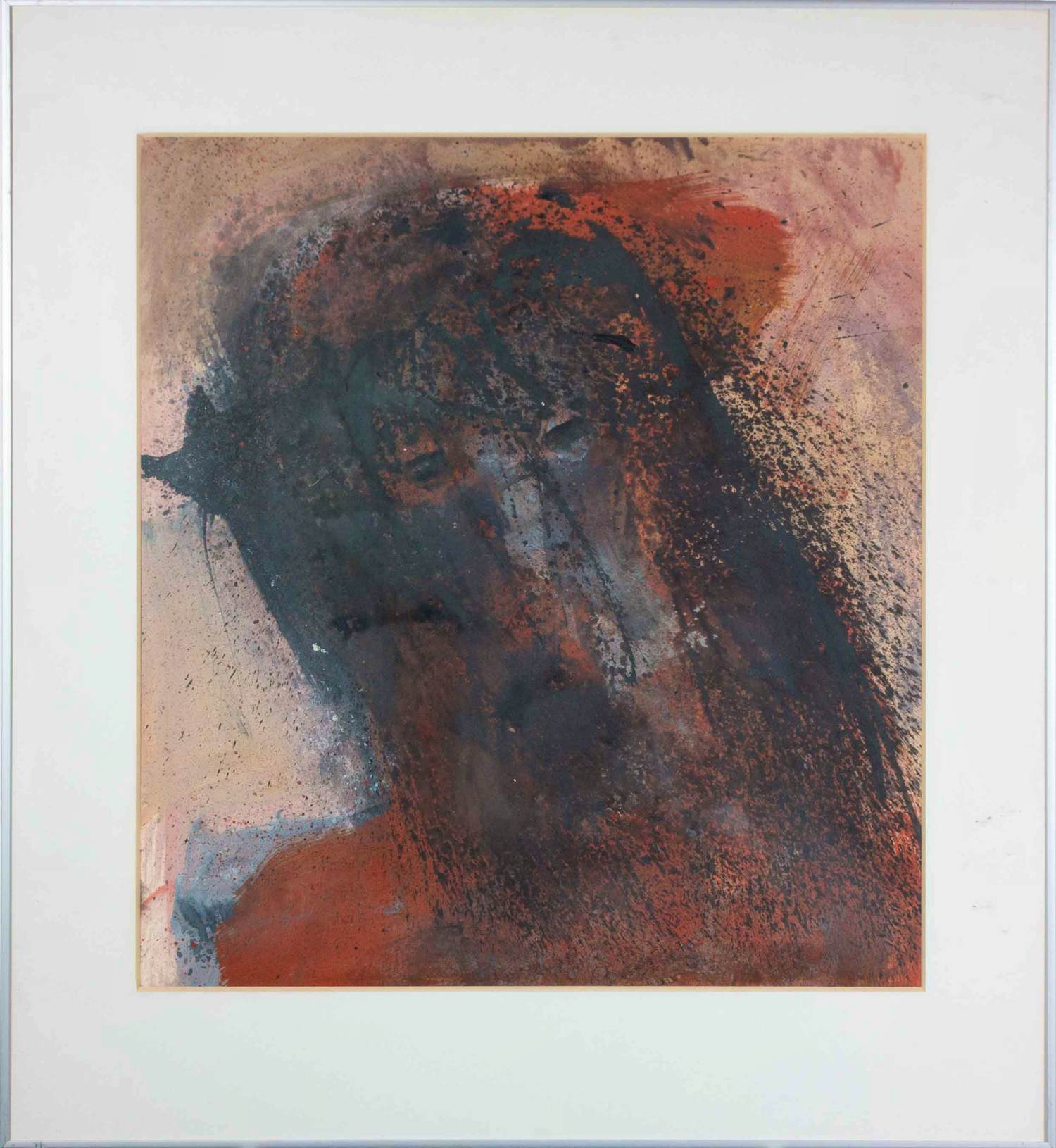 Joep Goeting - Gouache, Zonder titel - Ingelijst verkocht voor € 50!