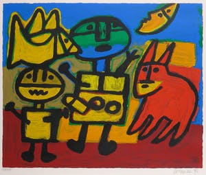 Corneille - Zeefdruk, Tribu IV - Ingelijst kopen? Bied vanaf 200!