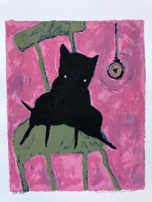 Peter Bastiaanssen - Hondje op stoel I verkocht voor € 45!