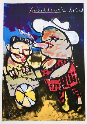 Herman Brood - Heartbreak Hotel - Originele Handgesigneerde Zeefdruk kopen? Bied vanaf 1!