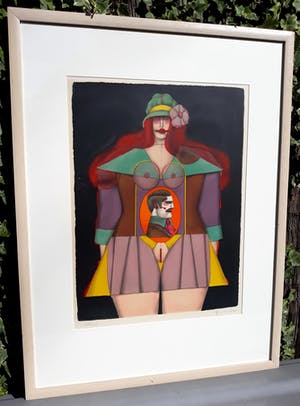 Richard Lindner - In blijde verwachting, litho (netjes ingelijst) kopen? Bied vanaf 300!