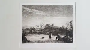 William Unger - Rembrandt - Winterlandschaft kopen? Bied vanaf 20!