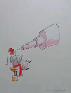 Antoine de Saint-Exupery - LE PETIT PRINCE / KLEURLITHO / 40x31cm / DROOGSTEMPEL kopen? Bied vanaf 35!