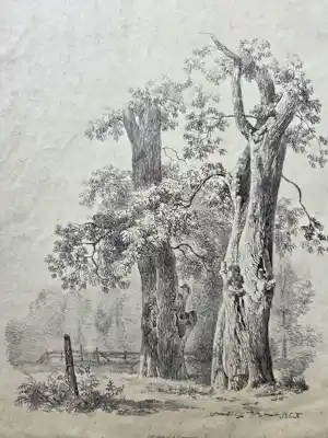 Barend Cornelis Koekkoek - Bomen. Litho. verkauft für € 40!