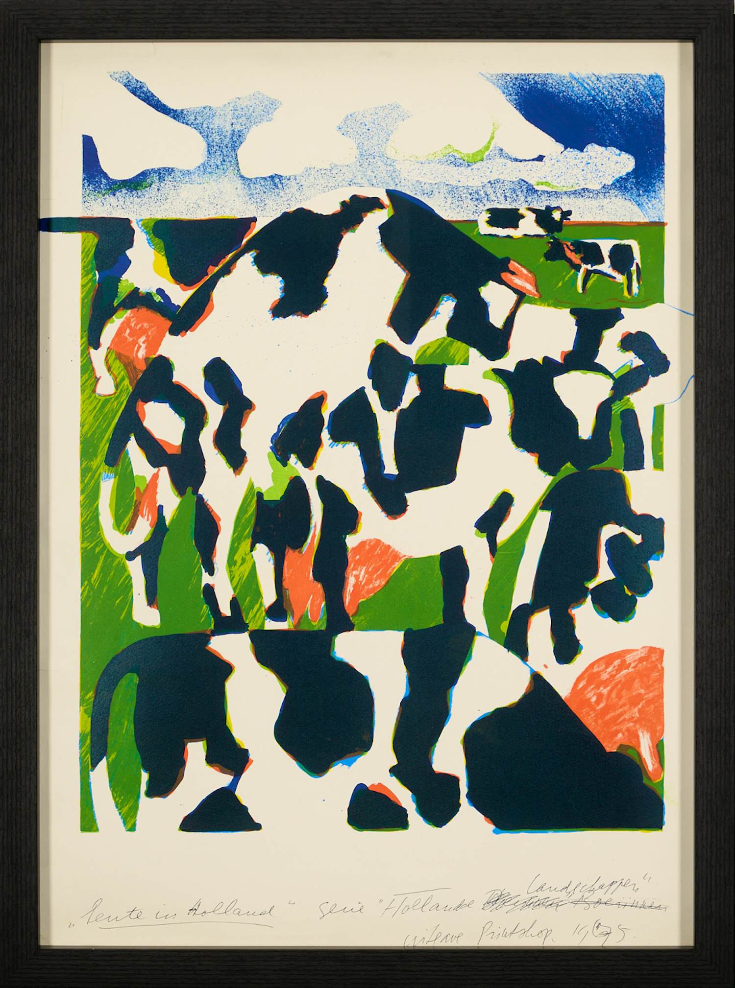 Jan Cremer - Einzigartige Probedruck-Lithografie „Lente in Holland“ – Hochwertig gerahmt kopen? Bied vanaf 590!