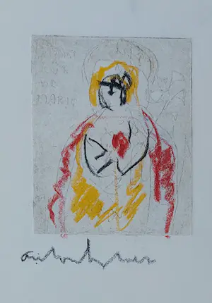 Anton Heyboer - Madonna- ingekleurde ets kopen? Bied vanaf 375!