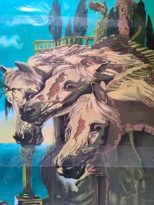 Salvador Dali - Chevaux surréalistes. Lithographie... verkocht voor € 319!