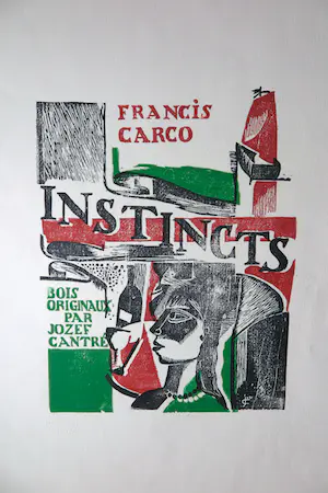 Jozef Cantre - Twee Houtnedes, Instincts de Francis Carco en Zonder Titel kopen? Bied vanaf 1!