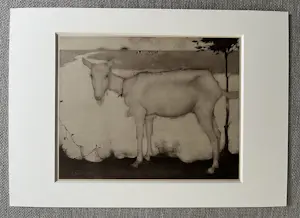 Jan Mankes - Originele Heliogravure Geit bij het Meer 1923 kopen? Bied vanaf 125!